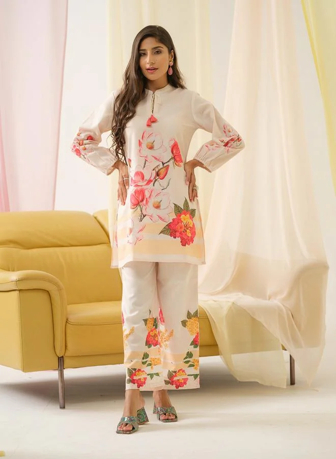 Dw  Women Floral Print Tunic and Palazzos Co-Ords for Women | Best Price UAE